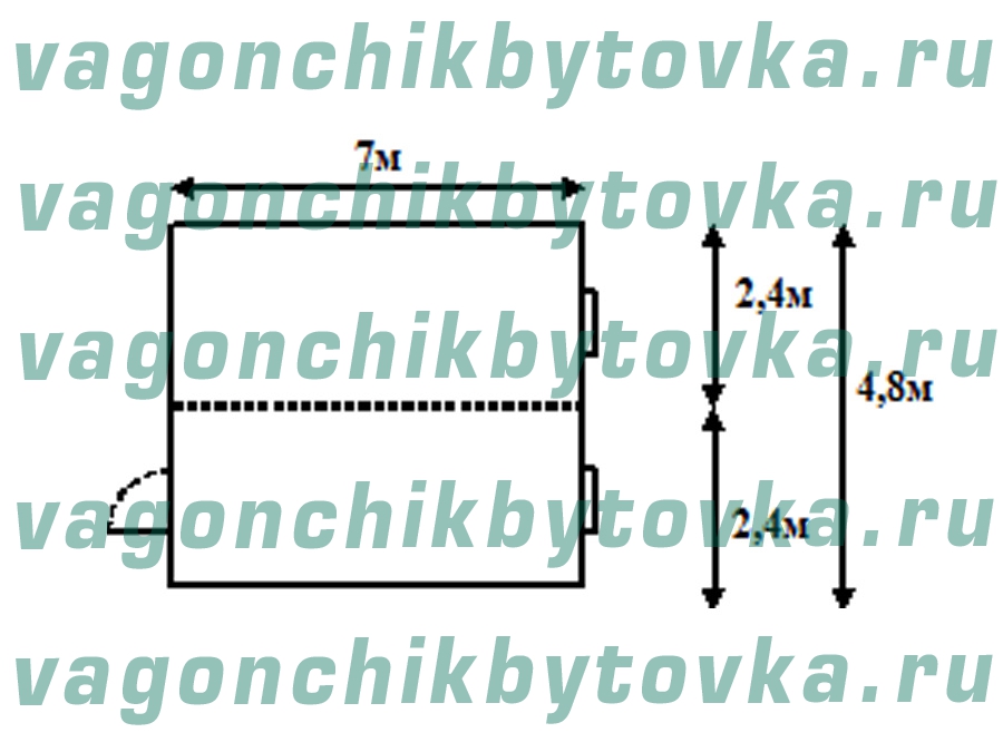 Модульный офис из 2-х шт БК 7м